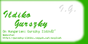 ildiko gurszky business card